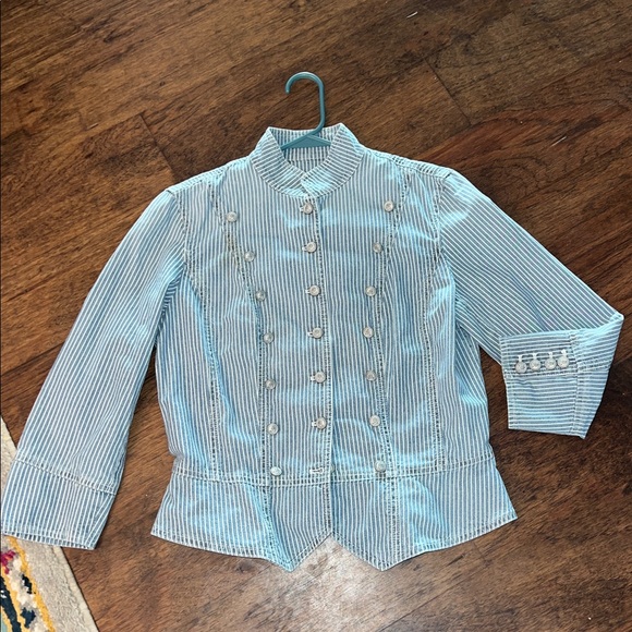 Vintage Ralph Lauren striped military style blouse - Picture 5 of 7